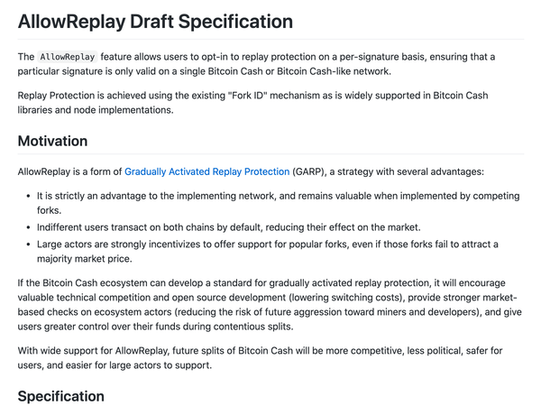 RFC: AllowReplay–Safer Splits for Bitcoin Cash